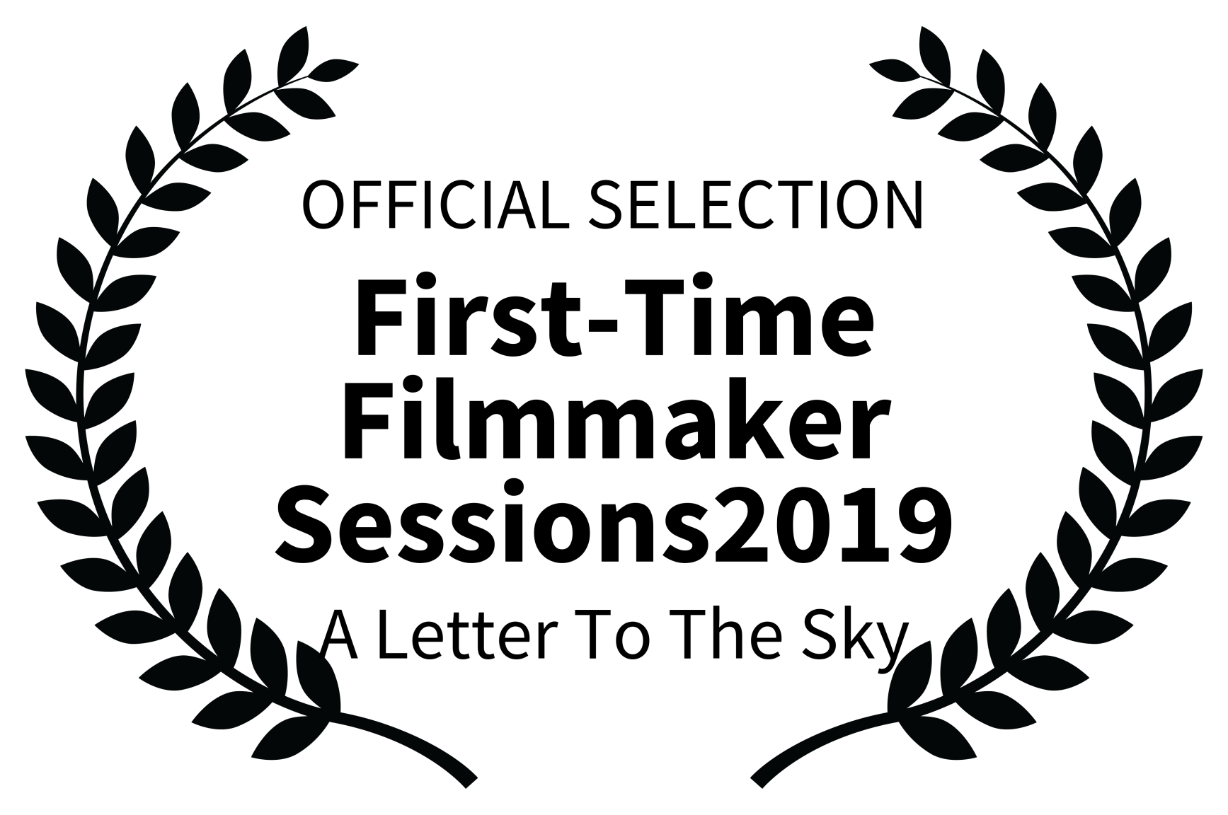 نشان پذیرش نامه‌ای به آسمان در جشنواره First-Time Filmmaker Sessions2019 