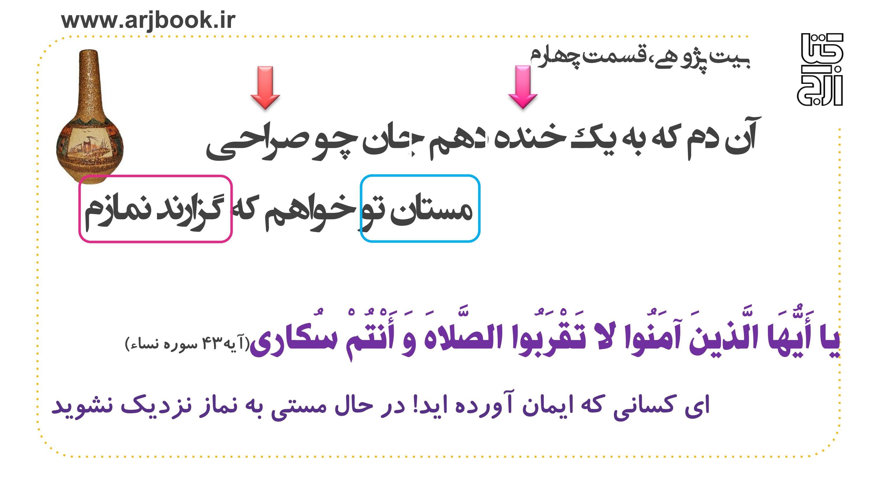 دربارۀ این مقاله بیشتر بخوانید کلیپ بیت پژوهی، قسمت چهارم، به روایت صدیف کارگر، بیتی از دیوان حافظ(صراحی)